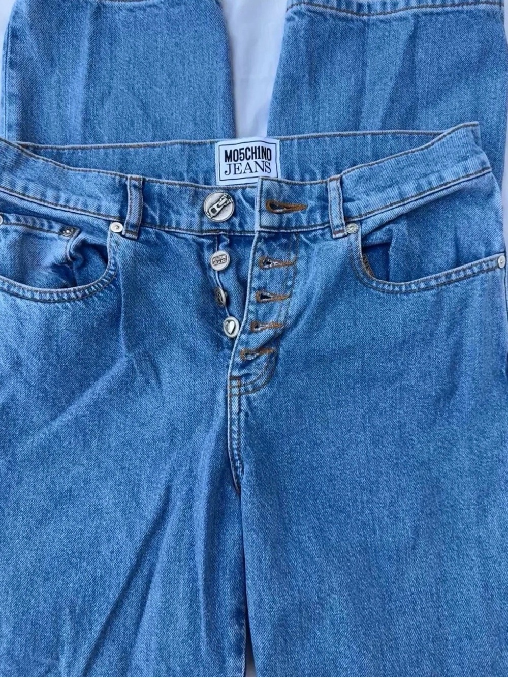Moschino Blue Denim Button-Fly Jeans